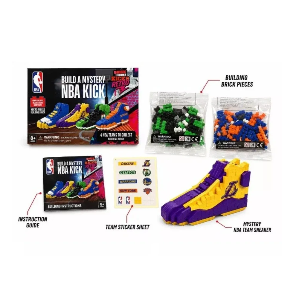 Brick Heroes NBA Kicks Retro Mystery Sneaker Building Brick Set NEW